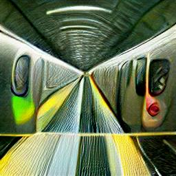 generated: a subway train coming out of a tunnel #4